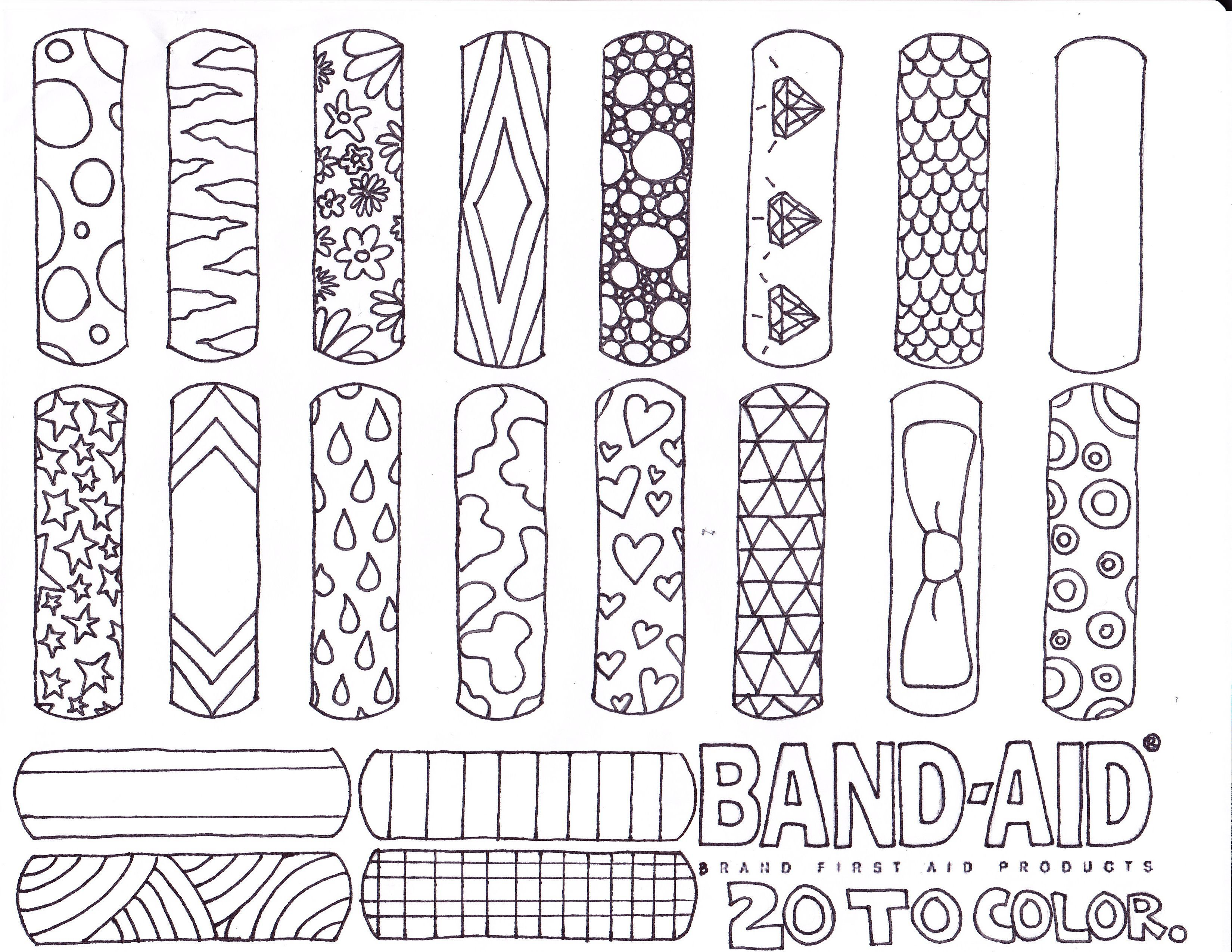 3300x2550 Band Aid Coloring Page Coloring Page For Kids