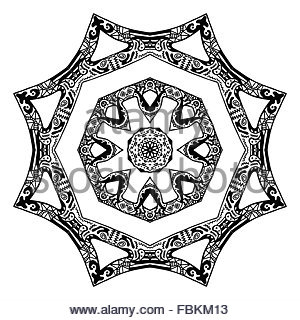 300x320 Bandana Print With Tribal Ethnicnament, Silk Neck Scarf