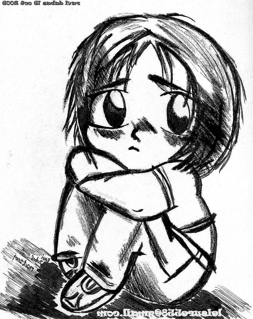 811x1024 How To Draw A Sad Anime Boys Face Anime Boy With Bandana By