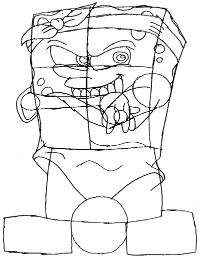 400x515 How To Draw Gangsta Spongebob Squarepants