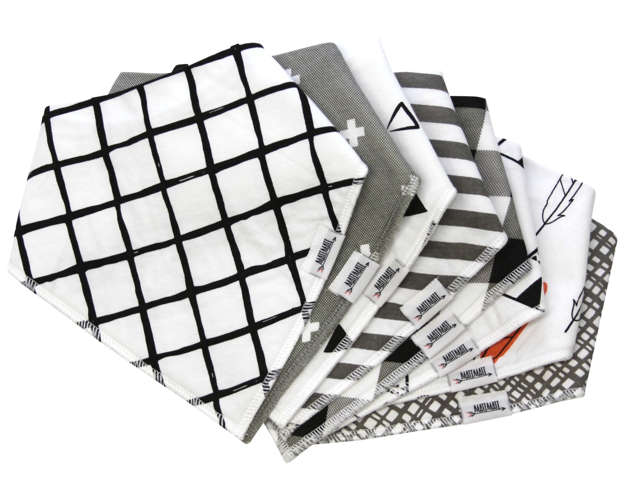 2048x1629 Monochrome Baby Bandana Bib Set 8 Pack Matimati Baby