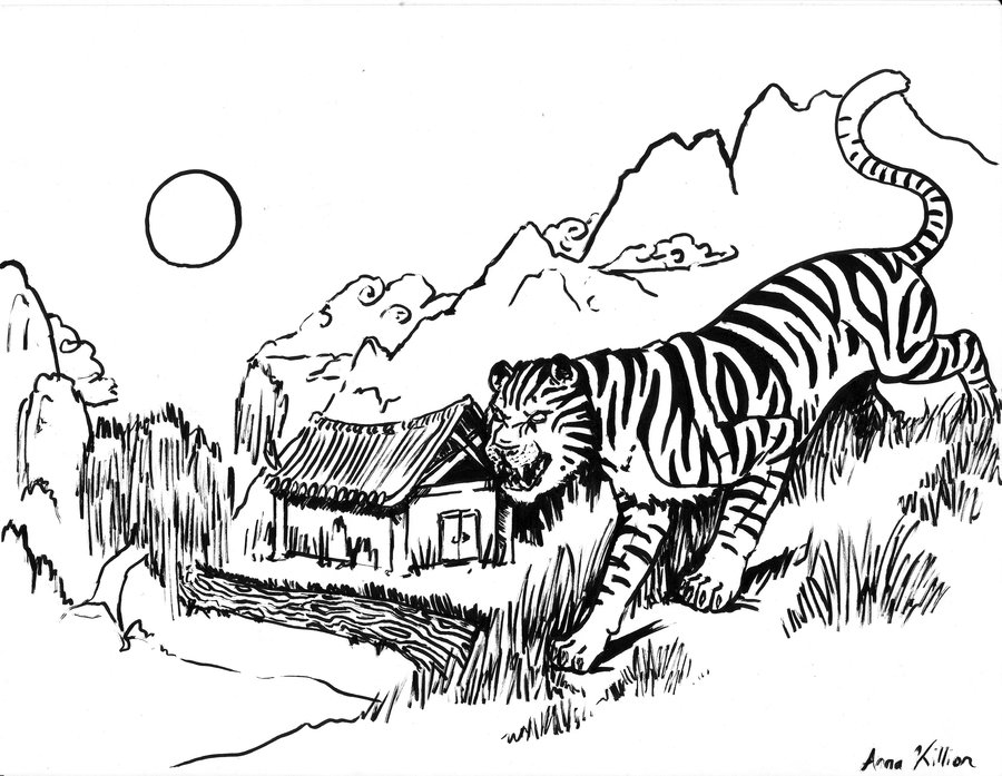 900x697 Tiger Doodle By Quail Bandit