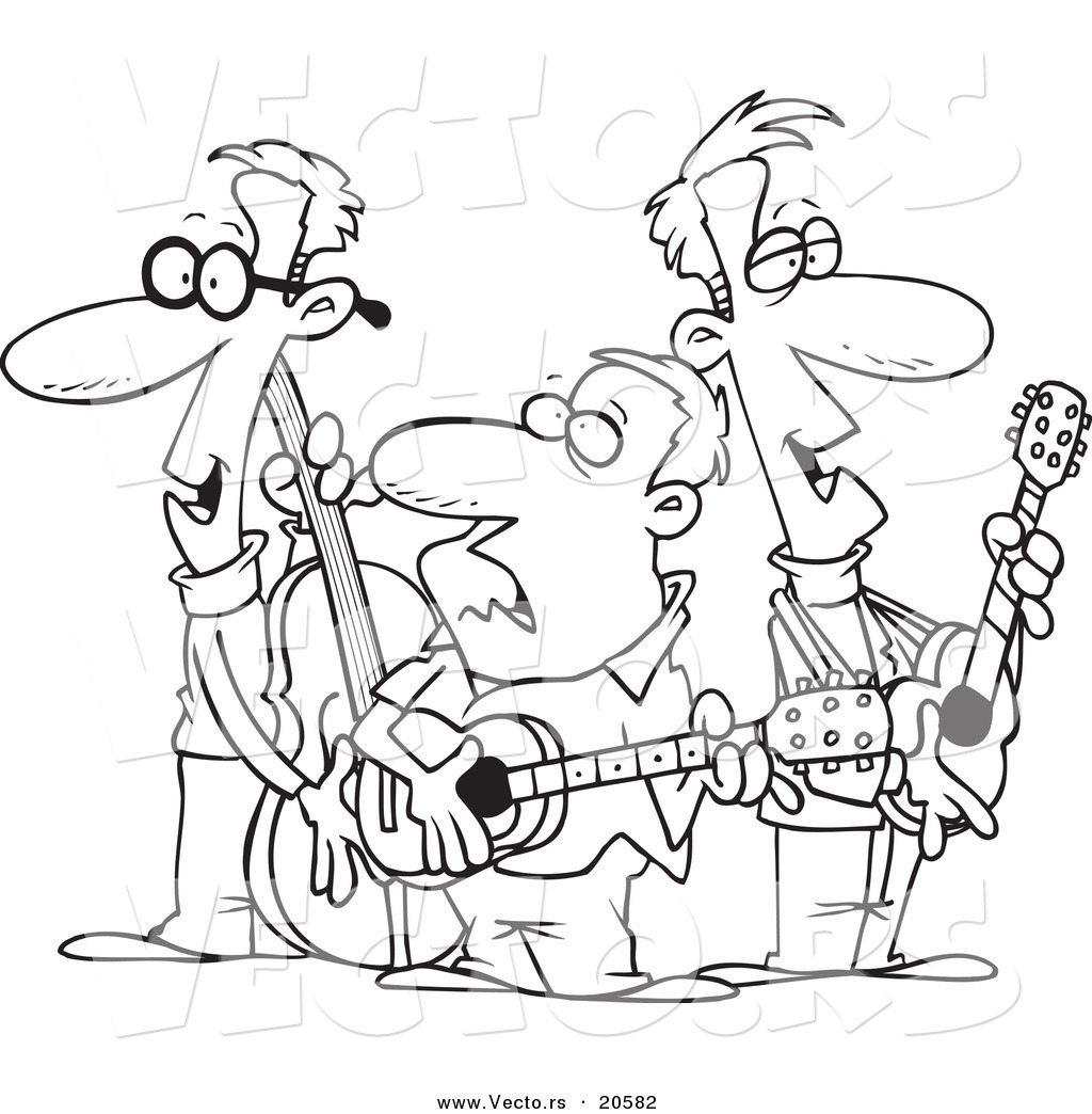 1024x1044 Vector Of A Cartoon Folk Music Band