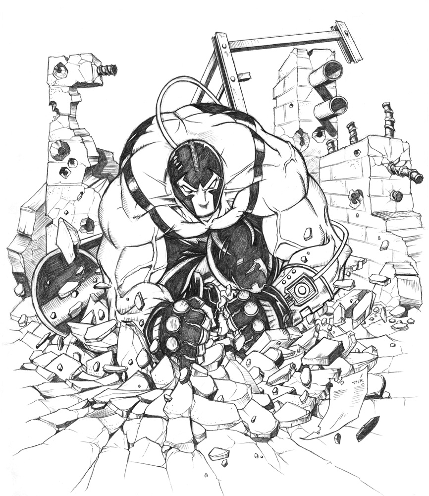 866x1000 Bane Sketch, In Tom Pollock Jr's Pollock Gallery Comic Art Gallery