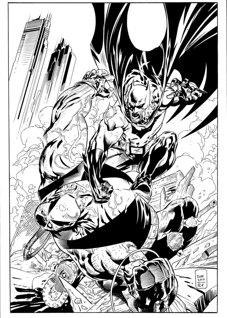 756x1057 Batman Vs Bane By Ardian Syaf
