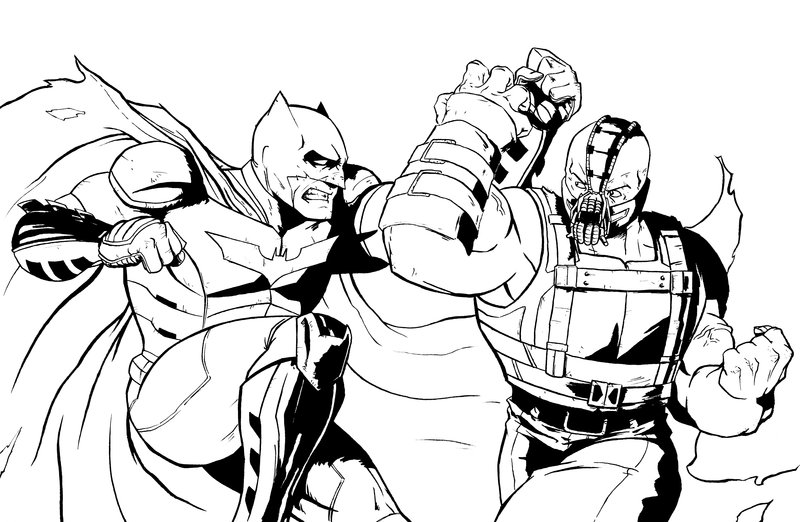 800x522 Batman Vs Bane Inks By Andrewkwan