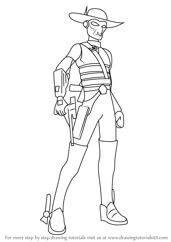 598x844 Learn How To Draw Cad Bane From Star Wars (Star Wars) Step By Step