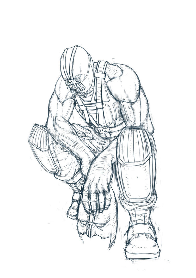 752x1063 Batman Bane Sketch By Dockdark