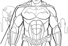 220x150 Batman Coloring Page