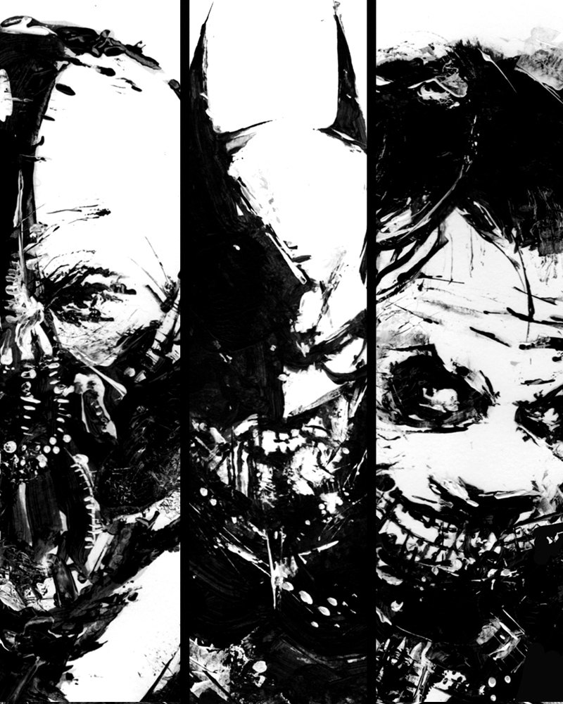 800x1000 Set Of Three Poster Dark Knight Batman Art Batman Joker