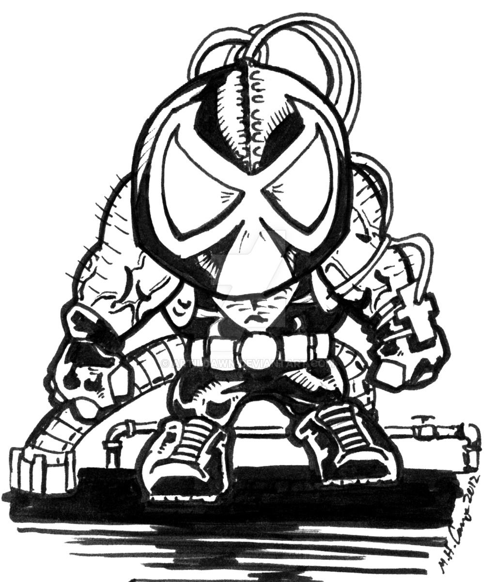 1024x1201 Chibi Bane B N W By Artildawn