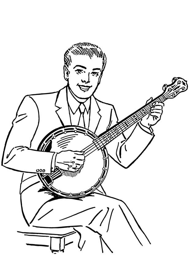 620x875 Coloring Page Banjo