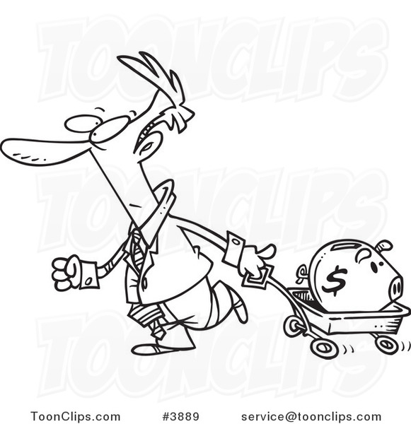 581x600 Cartoon Blacknd White Line Drawing Of Business Man Pulling