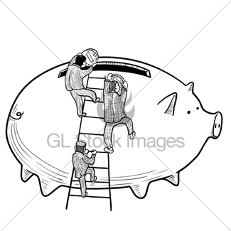 325x325 Piggy Bank Gl Stock Images