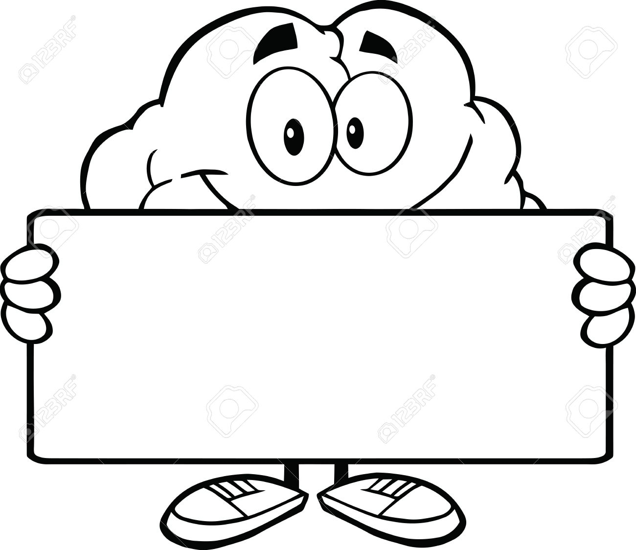 1300x1124 Cartoon Drawing Of A Brain Outlined Brain Cartoon Character