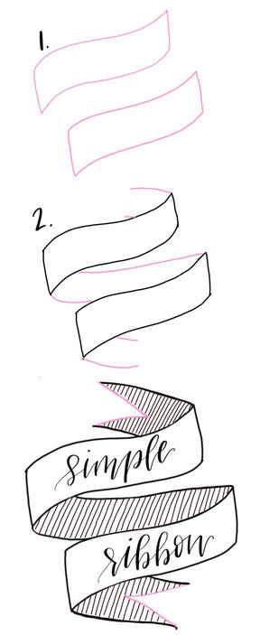 288x703 How To Draw A Banner Inderecami Drawing