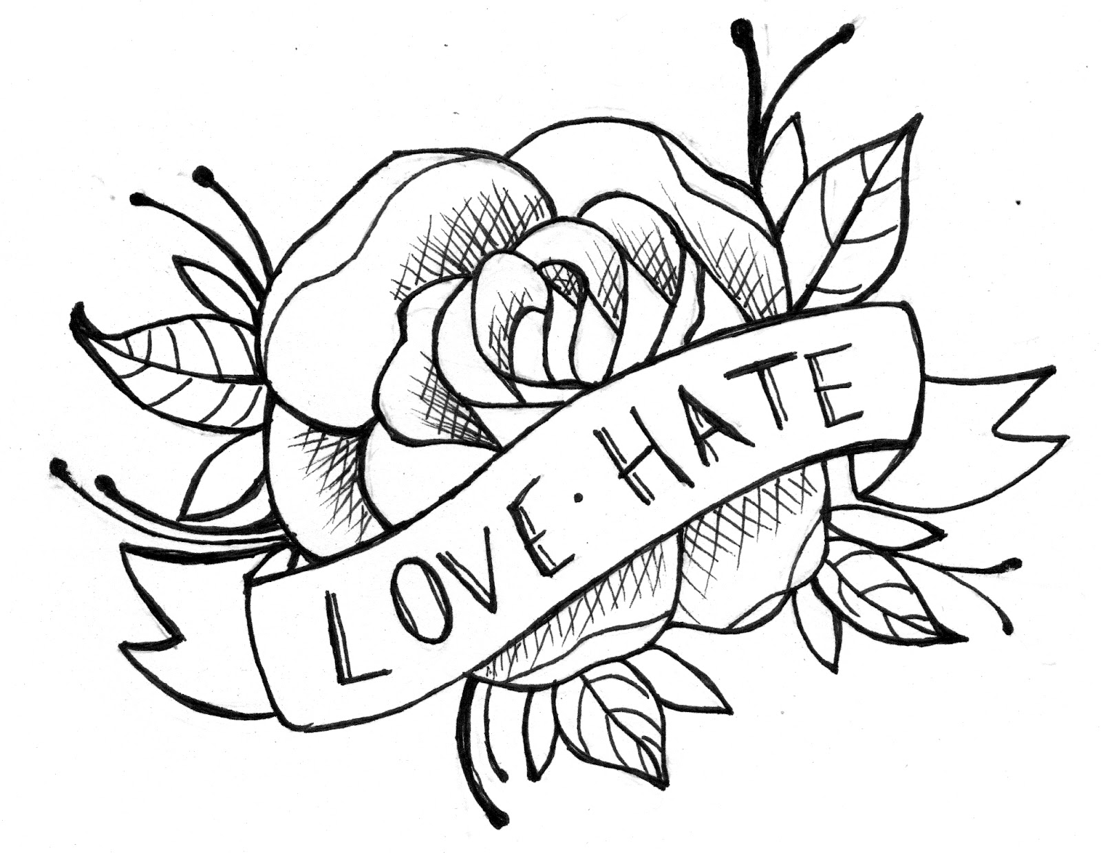 1600x1240 Hoontoidly Simple Rose Drawing Images