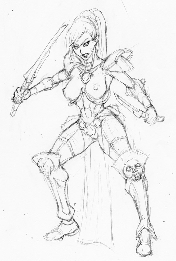 600x890 Howling Banshee (Sketch) By Mikazukishigure