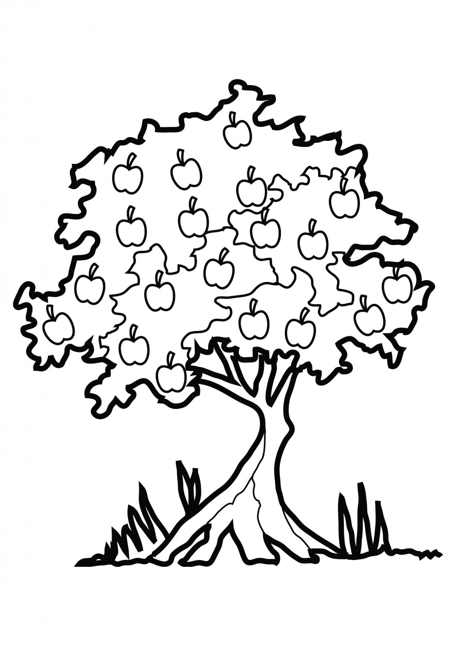 940x1329 Tree Clipart Black And White For Kids