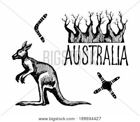 450x395 Australia Symbols Signs. Vector Vector Amp Photo Bigstock