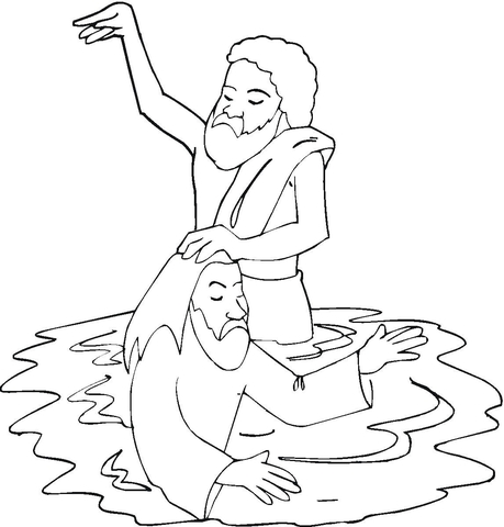 459x480 Baptism Of Jesus In River Jordan Coloring Page Free Printable