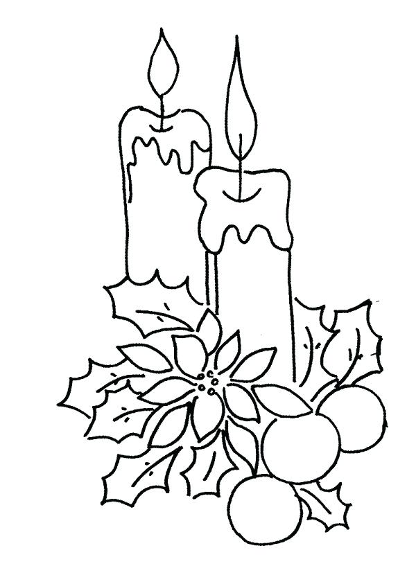 600x830 Candle Coloring Page Tree Candles Coloring Pages Baptism Candle