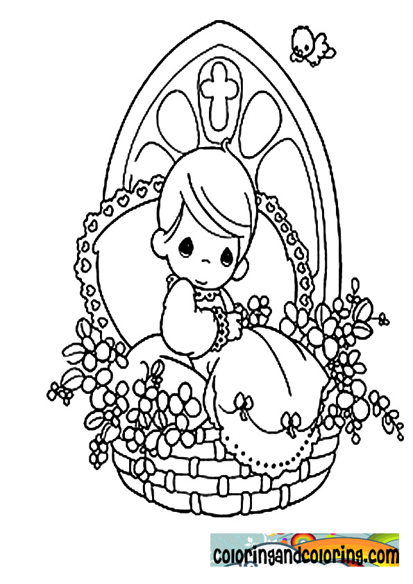595x842 Precious Moments Coloring Pages Baptism