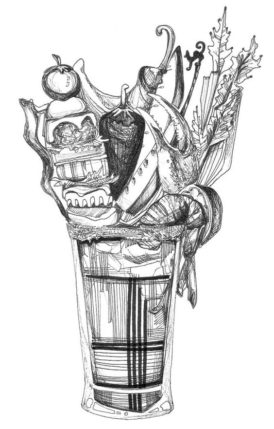 564x881 Bloody Sunday Original Line Drawing