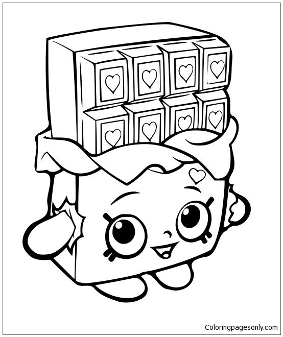 554x660 Shopkins Chocolat Bar Coloring Page