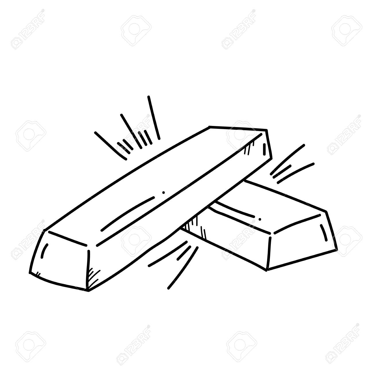 1300x1300 Bar Gold For Business Freehand Drawing Illustration On White