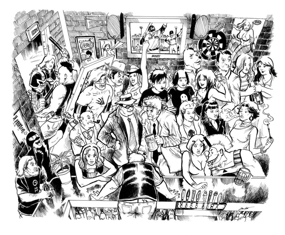 983x812 Bar Party By Cluedog