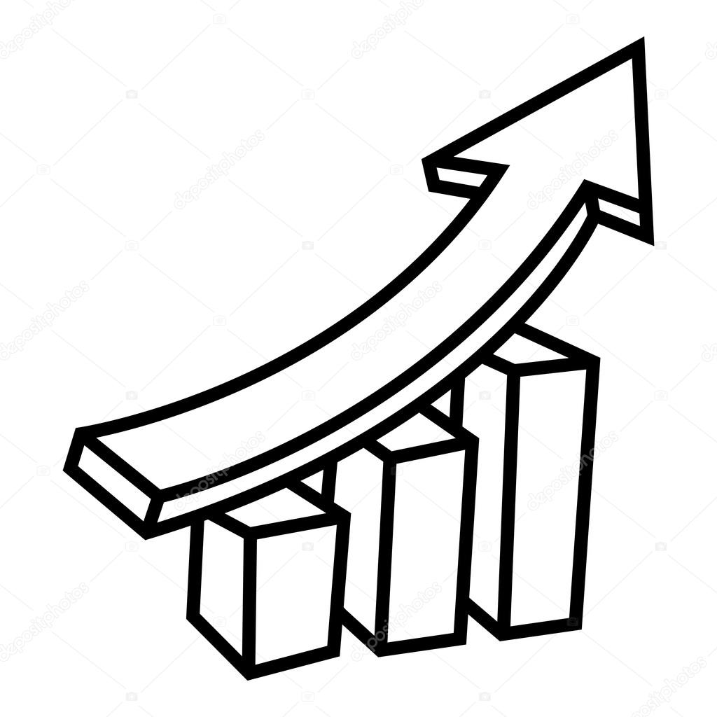 1024x1024 Business Bar Graph Vector Icon Stock Vector Briangoff