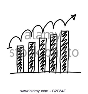 300x320 Hand Drawn A Business Bar Graph Show To Concept Of Data Processing