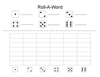 350x270 This Is A Blank Template I Made To Use With A Roll A Word Game. I