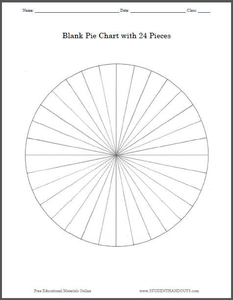 475x613 Blank Pie Chart With 24 Pieces Print Worksheet Or Use