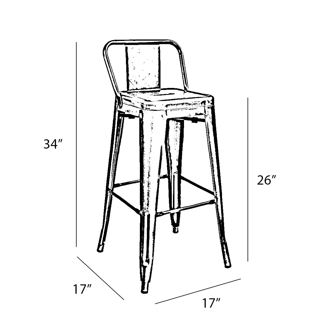 1144x1144 Williston Forge Despres Low Back Steel Counter 26 Bar Stool