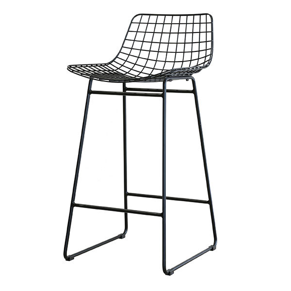 600x600 Wire Bar Stool Black Hk Living