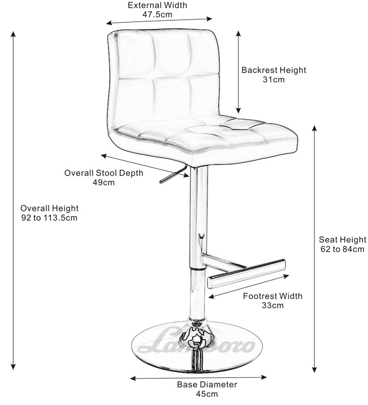 727x800 Bar Stool Diameter Regarding Your House