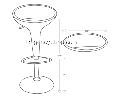 470x392 Bar Stool Drawing