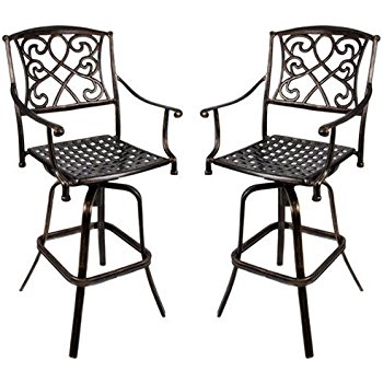 350x350 Darlee Nassau Cast Aluminum Counter Height Swivel Bar