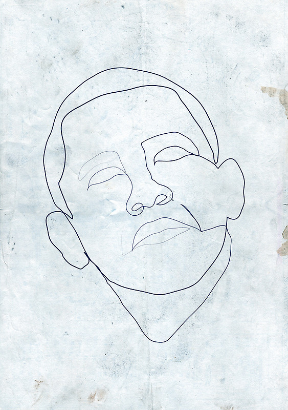 563x800 Barack Obama One Line Drawing. Art Prints By Borol Redbubble