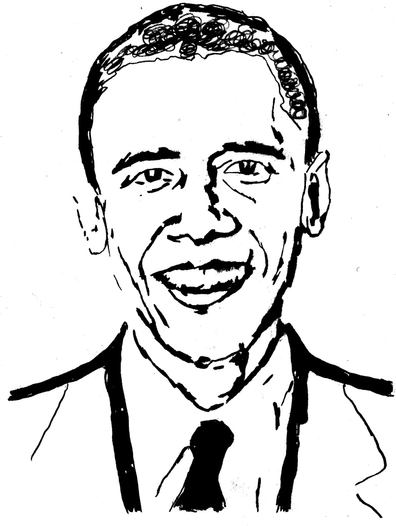 Barack Obama Drawing at GetDrawings | Free download