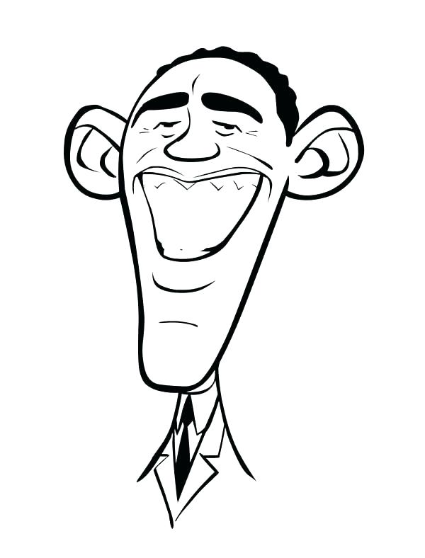 600x788 Simple Barack Obama Coloring Page New Book Caricature Of Family