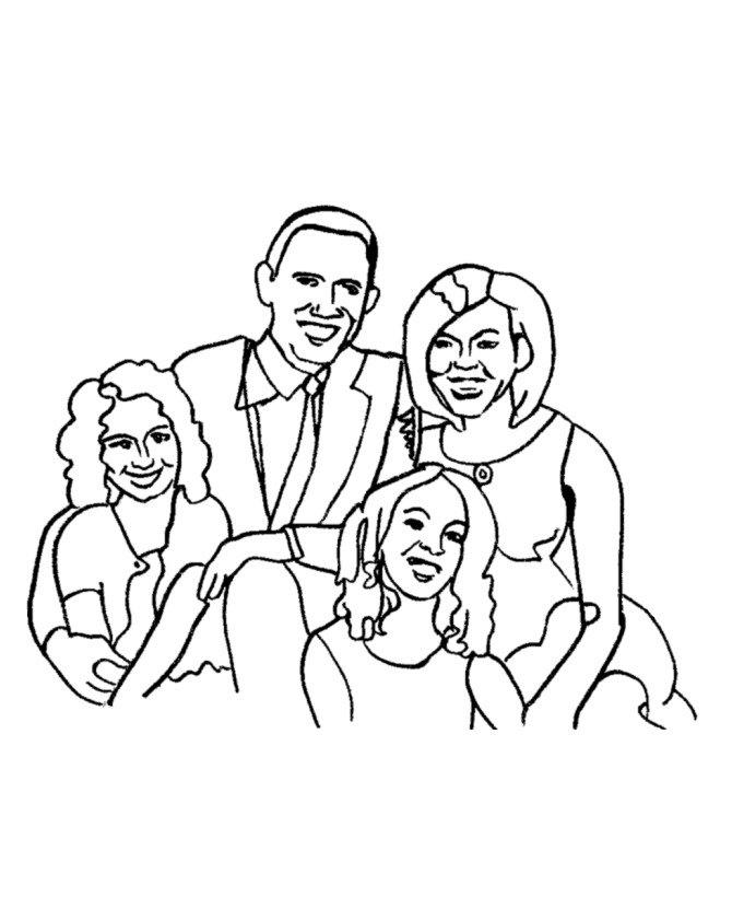 670x820 Usa Printables President Barack Obama First Family Coloring Page