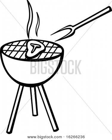 376x470 Barbecue Drawing
