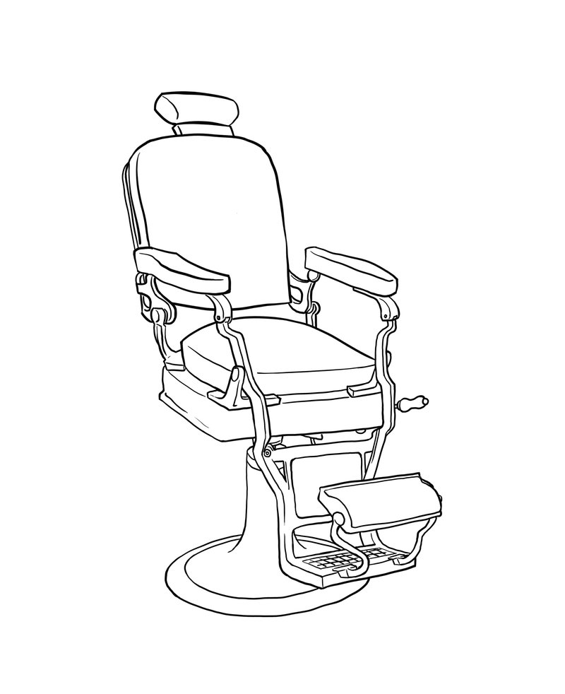 800x982 Barberchair Old By Guimenezesart