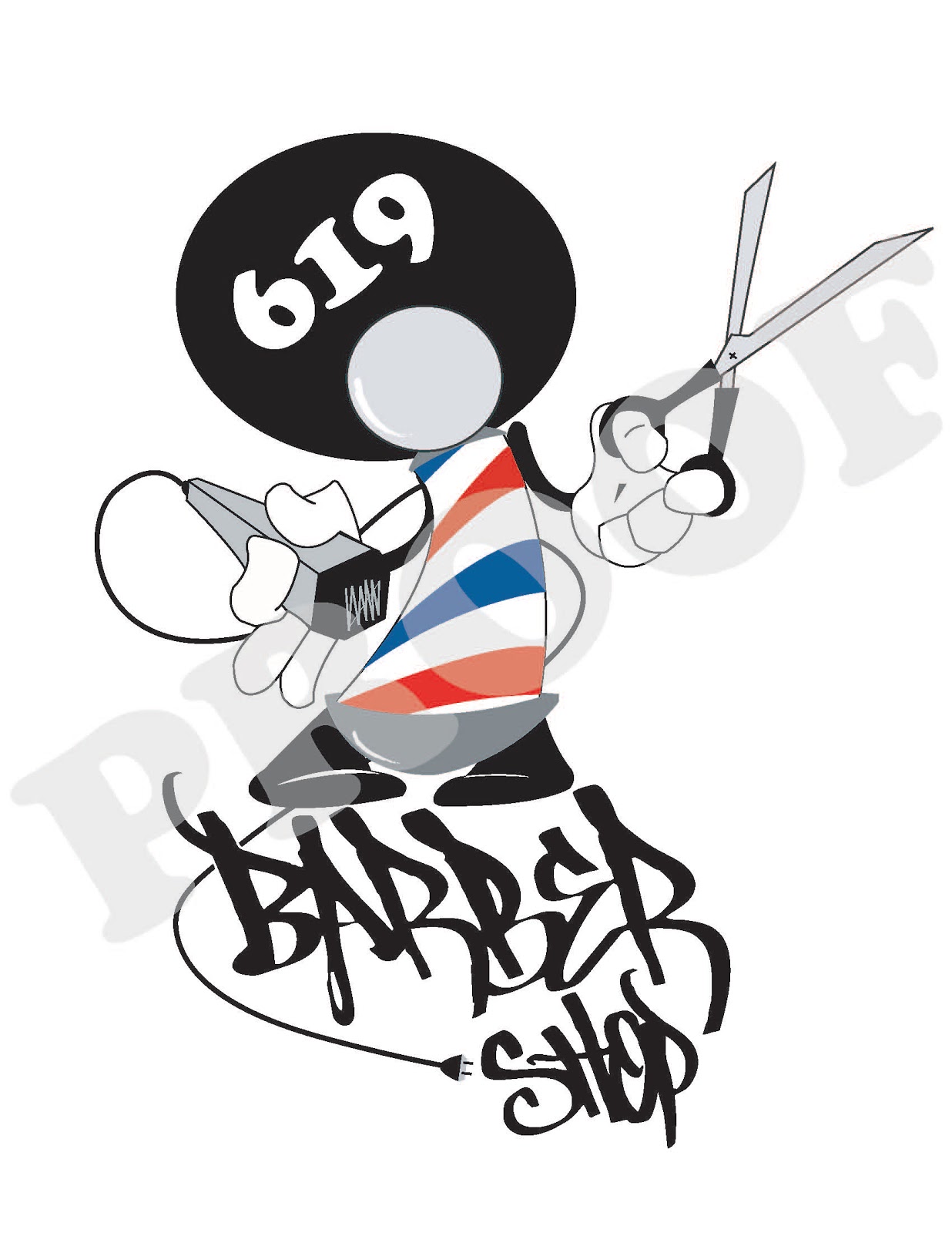 1236x1600 Braixone 619 Barber Shop Logo