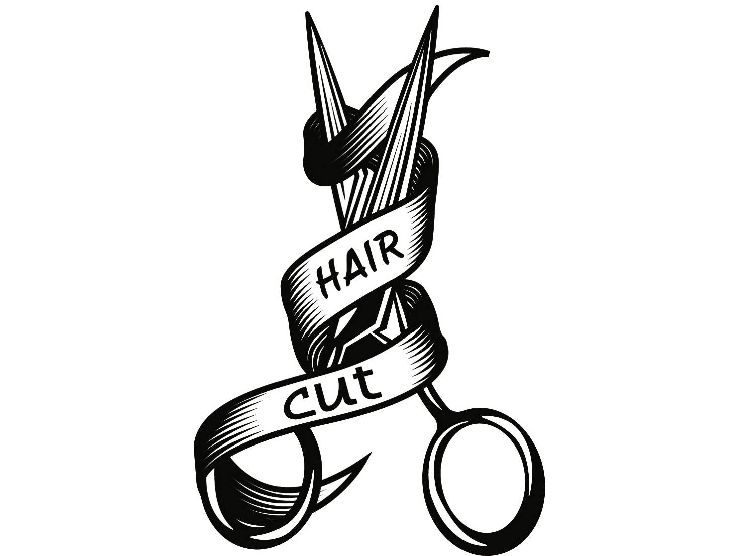 1472x1107 Hairstylist Logo 3 Scissors Salon Barber Shop Haircut Hair