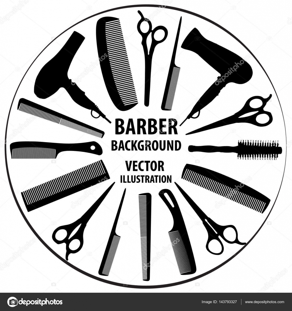 963x1024 Background For Barber And Hairdresser. Stock Vector