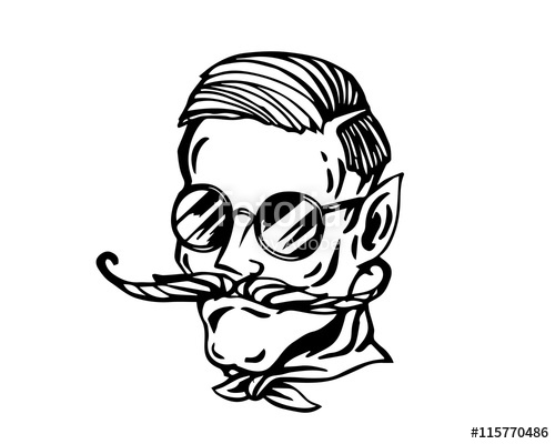 500x400 Vintage Black And White Hair Pomade Barber Shop Character